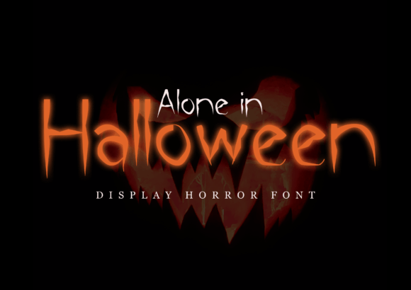Alone in Halloween Font - Featured Image