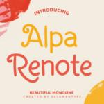 Alpa Renote Font - Featured Image