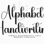 Alphabet Handwriting Font - Featured Image