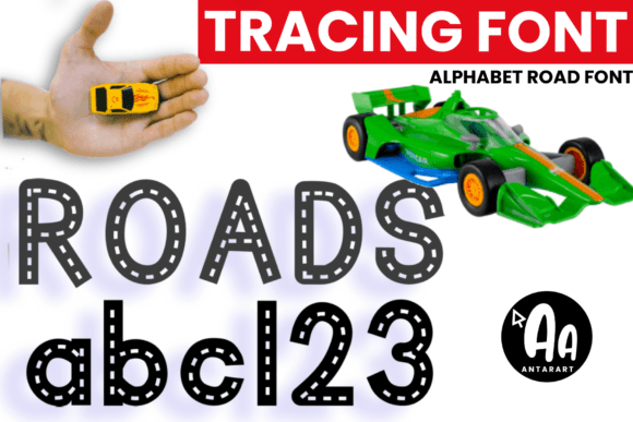Alphabet Roads Tracing Font - Featured Image