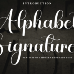 Alphabet Signature Font - Featured Image