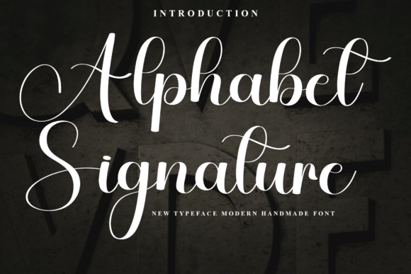 Alphabet Signature Font - Featured Image