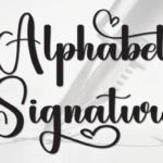 Alphabet Signature Font - Featured Image