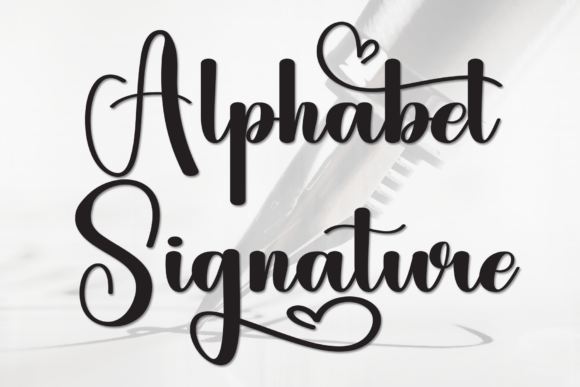Alphabet Signature Font - Featured Image