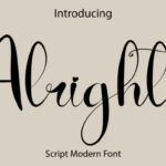 Alright Font - Featured Image