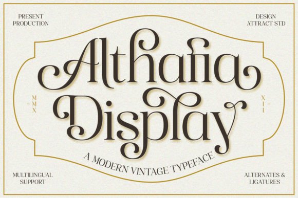 Althafia Display Font - Featured Image