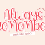 Always Remember Font - Featured Image