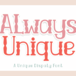 Always Unique Font - Featured Image