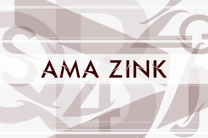 Ama Zink Font - Featured Image