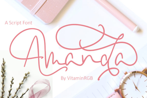 Amanda Script Font - Featured Image