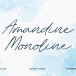 Amandine Monoline Font - Featured Image