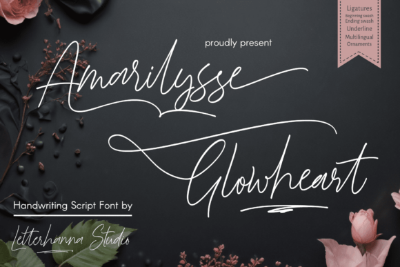 Amarilysse Glowheart Font - Featured Image