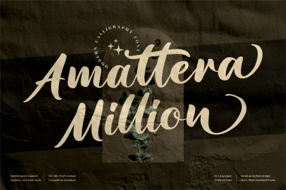 Amattera Million Font - Featured Image
