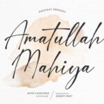 Amatullah Mahiya Font - Featured Image