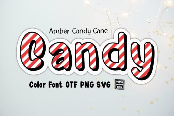 Amber Candy Cane Font - Featured Image