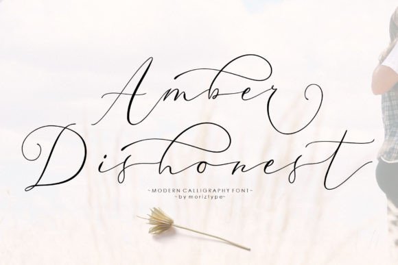 Amber Dishonest Font - Featured Image