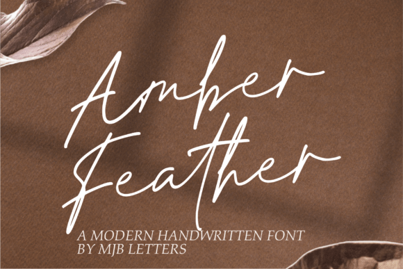 Amber Feather Font - Featured Image