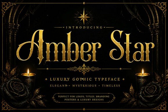 Amber Star Font - Featured Image