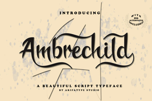 Ambrechild Script Font - Featured Image