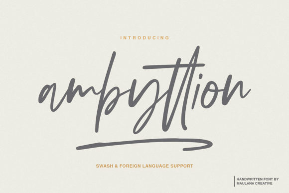 Ambyttion Font - Featured Image