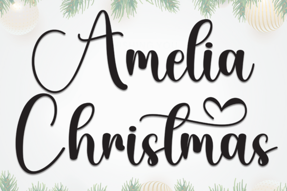 Amelia Christmas Font - Featured Image