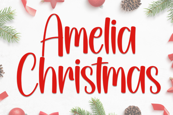 Amelia Christmas Font - Featured Image