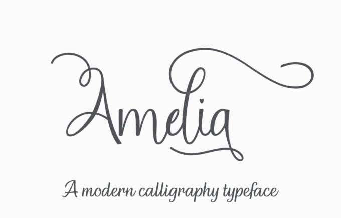 Amelia Script Font - Featured Image