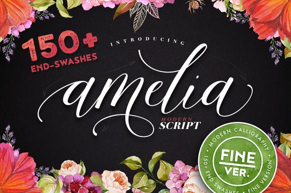 Amelia Script Font - Featured Image