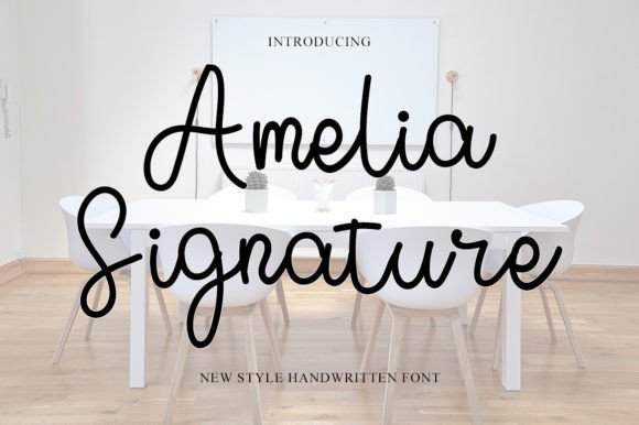 Amelia Signature Font - Featured Image
