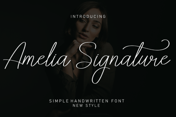 Amelia Signature Font - Featured Image