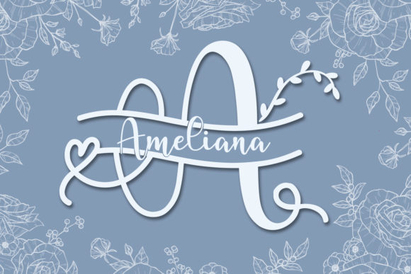 Ameliana Monogram Font - Featured Image