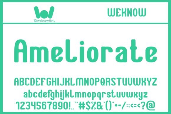 Ameliorate Font - Featured Image