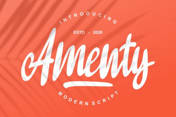 Amenty Script Font - Featured Image