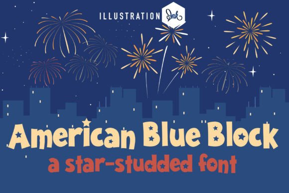 American Blue Block Font - Featured Image
