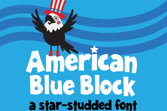 American Blue Block Font - Featured Image