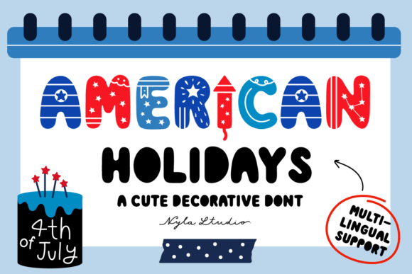 American Holidays Font - Featured Image