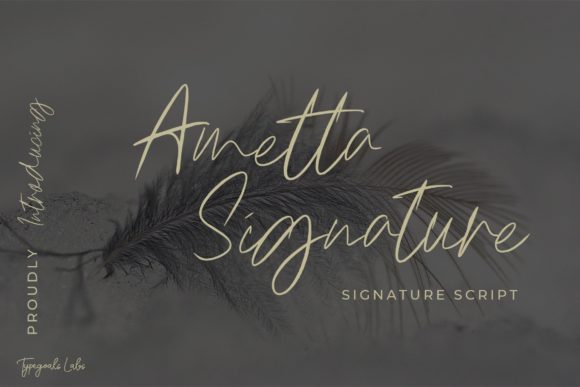 Ametta Signature Script Font - Featured Image