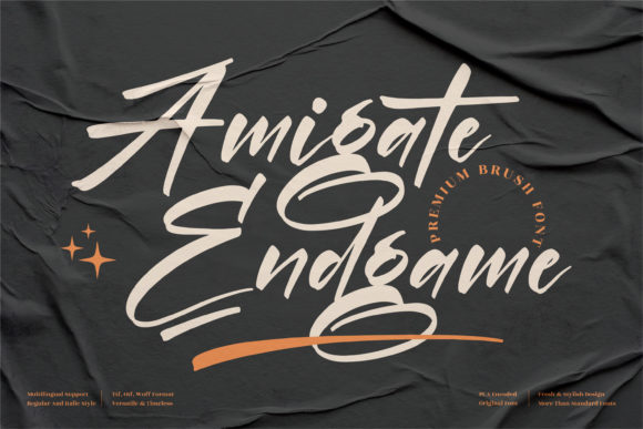 Amigate Endgame Font - Featured Image