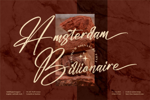Amsterdam Billionaire Font - Featured Image