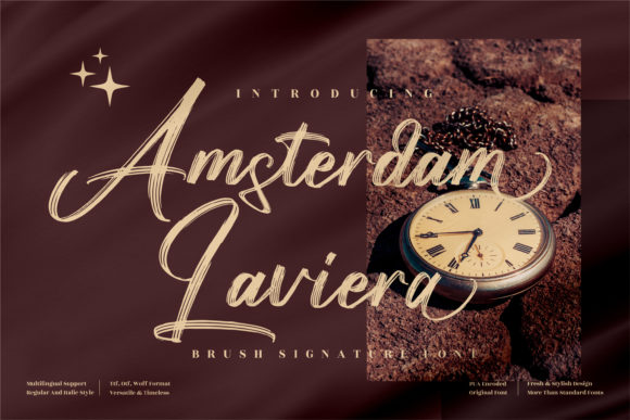 Amsterdam Laviera Font - Featured Image