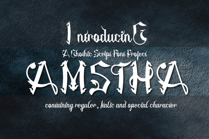 Amstha Font - Featured Image