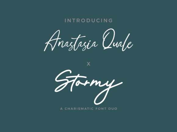 Anastasia Quale X Stormy Duo Font - Featured Image