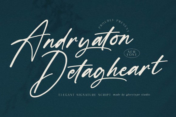 Andryaton Detagheart Font - Featured Image