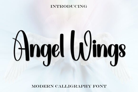 Angel Wings Font - Featured Image