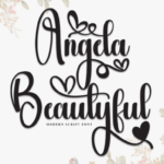 Angela Beautyful Font - Featured Image