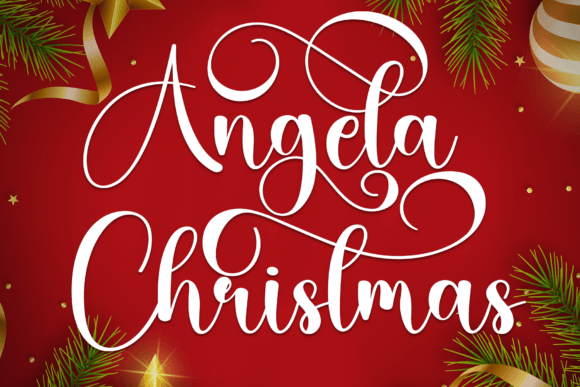 Angela Christmas Font - Featured Image