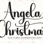 Angela Christmas Font - Featured Image