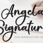 Angela Signature Font - Featured Image