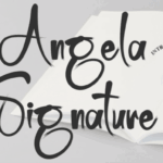 Angela Signature Font - Featured Image