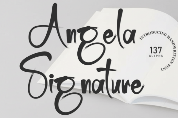 Angela Signature Font - Featured Image
